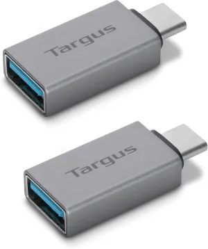 Targus USB-C to USB-A Adapter 2-Pack - Fast Data Transfer, Compact Design - USB C to USB Adapter & USB to USB C Adapter - USB C Adapter Duo Supports USB 2.0 and USB 3.2 Gen 1 Devices (ACA979GL)