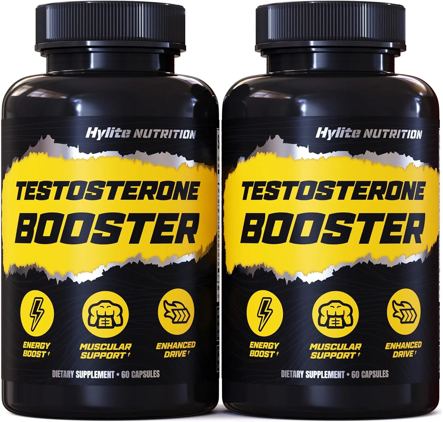 Testosterone Booster - Testosterone Supplement for Men - Male Enhancing Pills for Muscle Growth, Libido, Stamina, Strength - Tongkat Ali Muscle Builder Workout Supplement - Total T Test Boost - 2 PACK