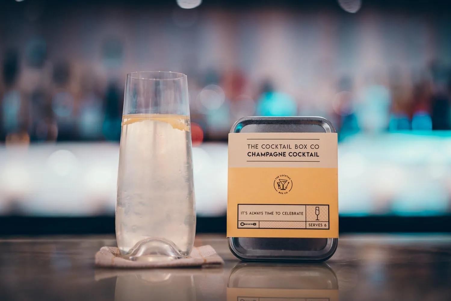 The Cocktail Box Co Champagne Cocktail Kit - Make Premium Hand Crafted Cocktails Gifts for Him or Her - 1 Kit