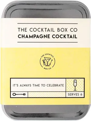 The Cocktail Box Co Champagne Cocktail Kit - Make Premium Hand Crafted Cocktails Gifts for Him or Her - 1 Kit