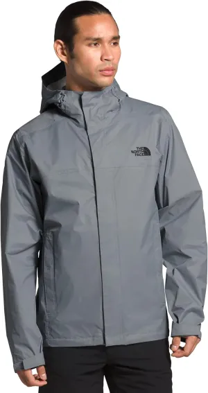 THE NORTH FACE Men’s Venture 2 Waterproof Hooded Rain Jacket (Standard and Big & Tall Size), Mid Grey/Mid Grey/TNF Black, Medium