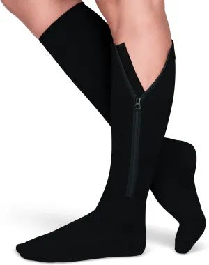 TheraMagic™ Zipper Compression Socks for Men & Women, 20-30mmHg Closed Toe Graduated Zippered Compression Stocking