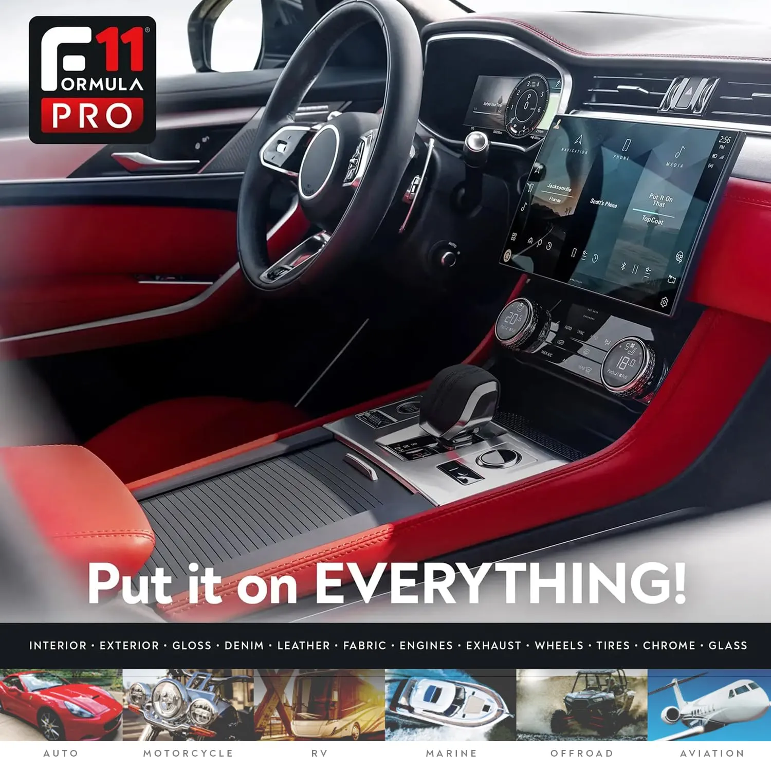 TopCoat F11PRO Starter Kit - The Most Advanced Water-Based Ceramic Coating for Cars, Motorcycles, and More - Includes 16 oz F11PRO Spray Bottle, 2 oz Travel Bottle, and 2 Microfiber Towels