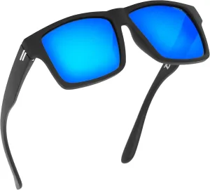 TOROE Classic RANGE TR90 Frame Polarized Unbreakable Sunglasses with Hydrophobic Coated Polycarbonate AR Lenses