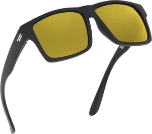 TOROE Classic RANGE TR90 Frame Polarized Unbreakable Sunglasses with Hydrophobic Coated Polycarbonate AR Lenses