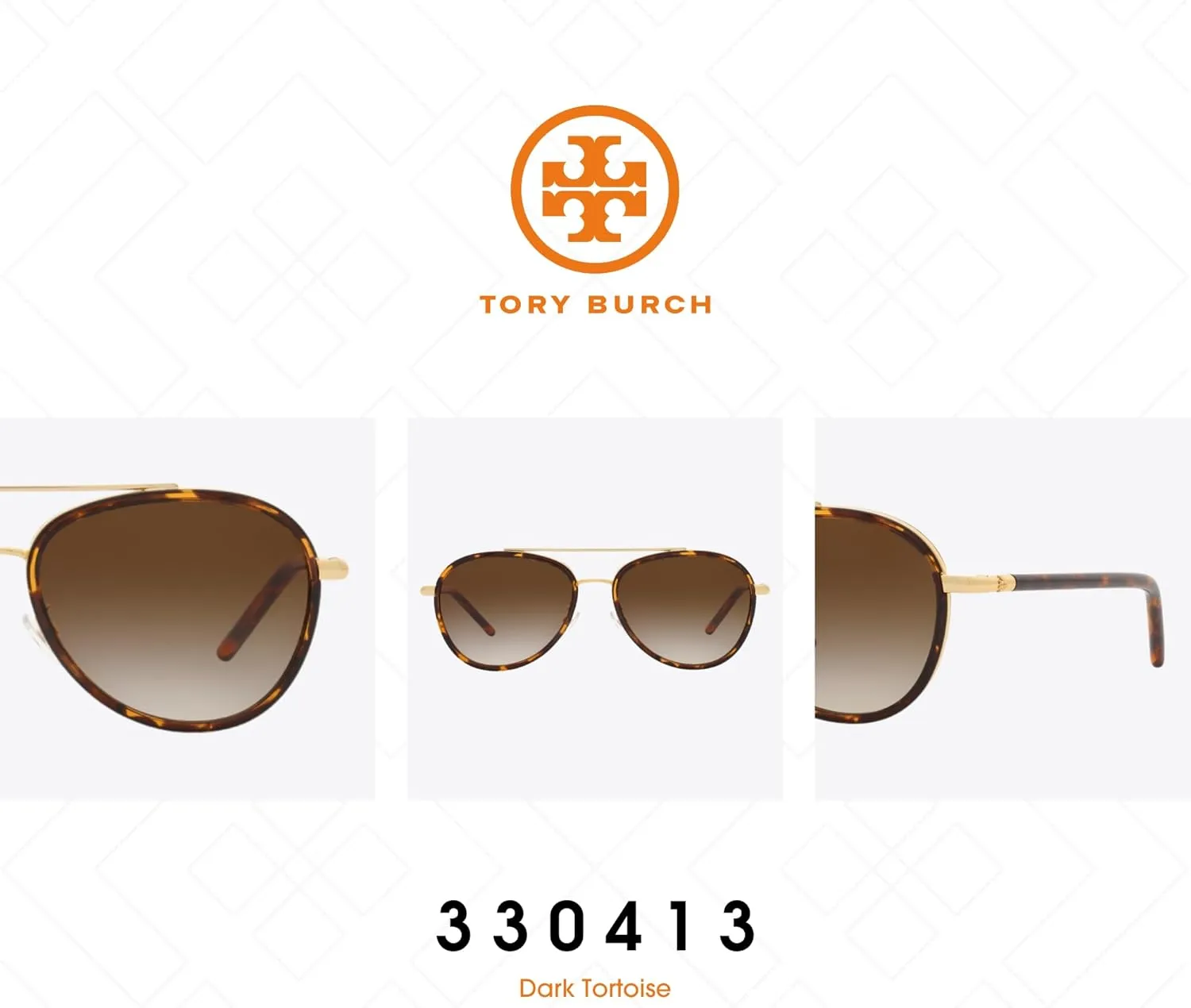 Tory Burch TY6089 Aviator Sunglasses for Women   BUNDLE With Designer iWear Eyewear Kit