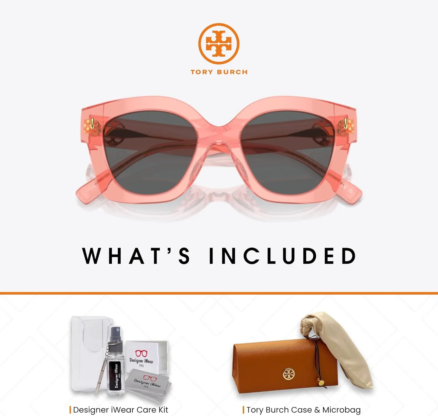 Tory Burch TY7201U Square Sunglasses for Women   BUNDLE With Deisgner iWear Complimentary Eyewear Kit