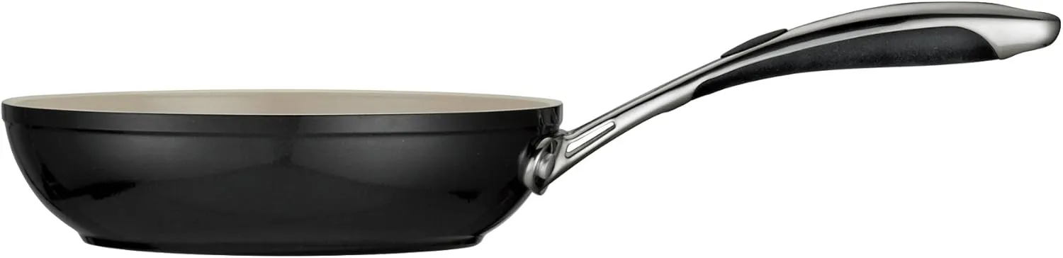 Tramontina 80110/018DS Gourmet Ceramica Deluxe Fry Pan, Metallic Black, 8"