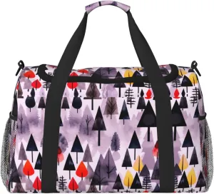 Tree Art print Weekender Overnight Carry On Bag Gym Luggage Bag Duffel Bag for Travel Women