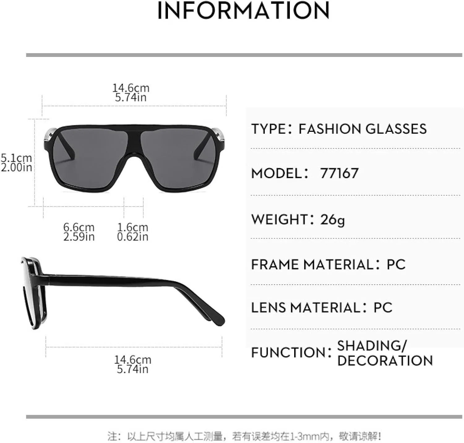 Trendy One Piece Sunglasses Men Women Luxury Big Frame Eyewear Outdoor Driving Shade Sunglasses Uv400