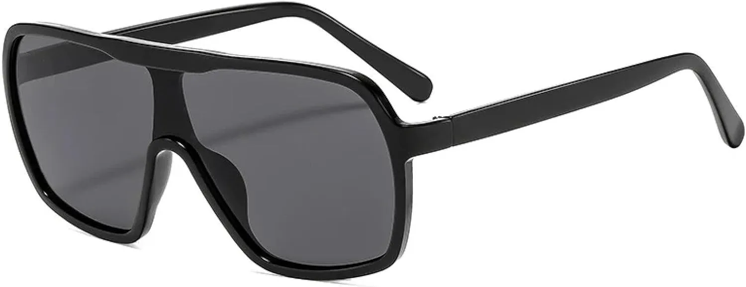 Trendy One Piece Sunglasses Men Women Luxury Big Frame Eyewear Outdoor Driving Shade Sunglasses Uv400