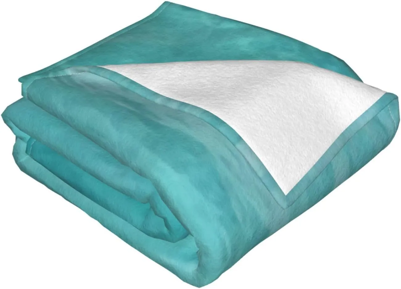 Turquoise Caribbean Sea 60"X50" Flannel Blanket - 100% Soft Polyester, Lightweight and Warm, Suitable for Families, Camping, Travel