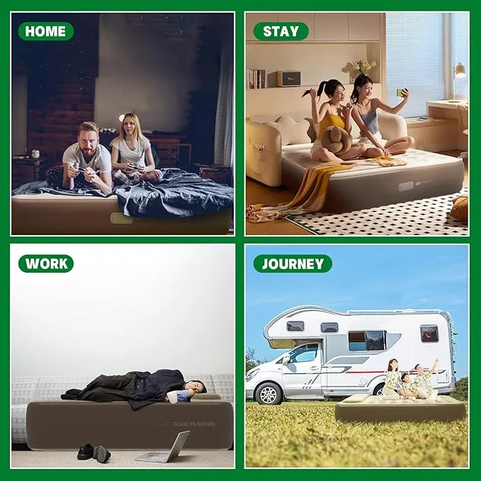 Twin Air Mattress, Upgrade Wireless Inflatable Mattress with 2600mAh Rechargeable Battery Built-In Pump for Quick and Easy Inflation/Deflation, Ideal Inflatable Bed for Home, Camping and Guests