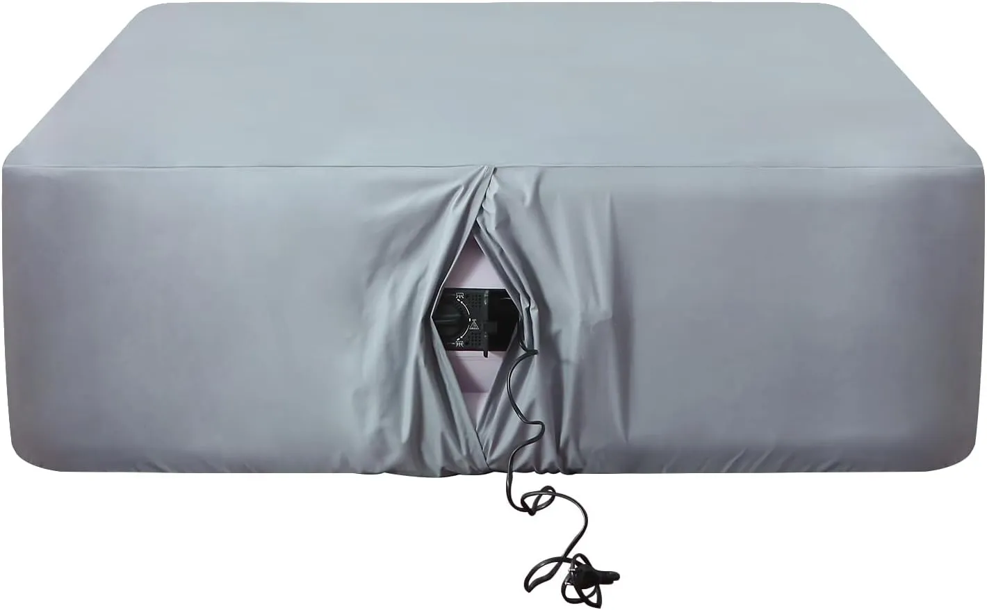 Twin Fitted Sheet for Air Mattress,with 24 Inch Extra Deep Pockets,Ultra Soft Durable Breathable Bed Sheets Cover for Inflatable Air Bed,with Pump Opening,Inflate at Any Time-Gray