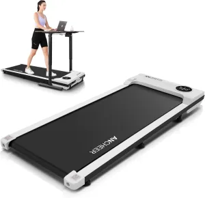 Under Desk Walking Pad for Home Office - 2.5 HP Portable Treadmill With 300 lb Capacity, Compact Jogging Running Machine, Remote Control and LED Display