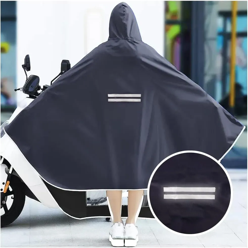 Unisex Adult Poncho Waterproof Rain Poncho Outdoors Bike Ebike Motorcycle Scooter Cycling Jacket Raincoat Cape Rain Cover