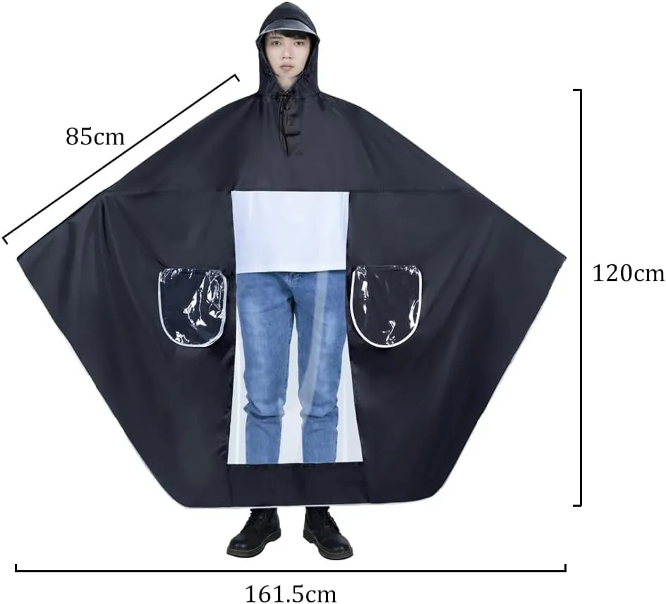 Unisex Adult Poncho Waterproof Rain Poncho Outdoors Bike Ebike Motorcycle Scooter Cycling Jacket Raincoat Cape Rain Cover