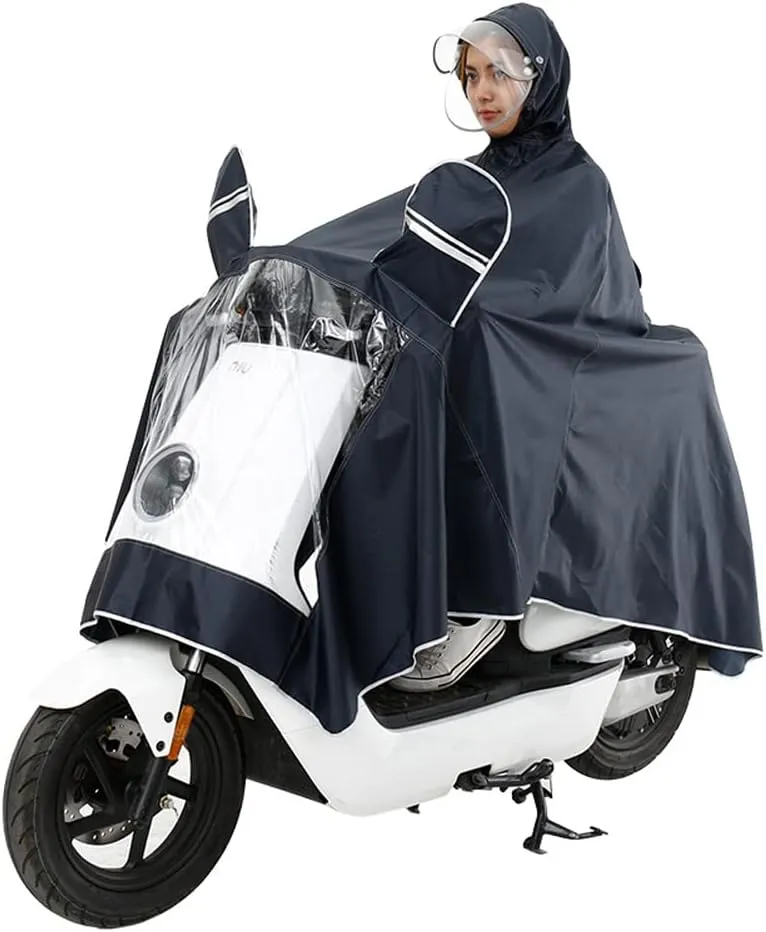 Unisex Adult Poncho Waterproof Rain Poncho Outdoors Bike Ebike Motorcycle Scooter Cycling Jacket Raincoat Cape Rain Cover