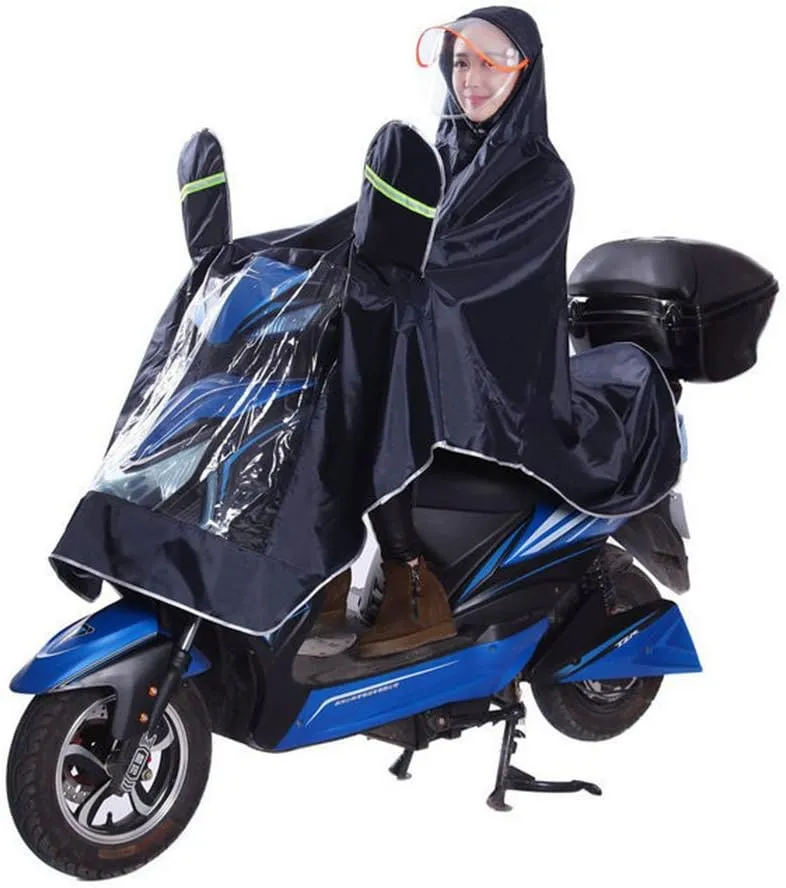 Unisex Adult Poncho Waterproof Rain Poncho Outdoors Bike Ebike Motorcycle Scooter Cycling Jacket Raincoat Cape Rain Cover