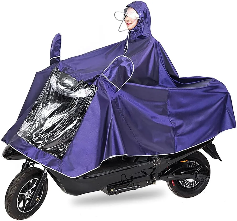 Unisex Adult Poncho Waterproof Rain Poncho Outdoors Bike Ebike Motorcycle Scooter Cycling Jacket Raincoat Cape Rain Cover