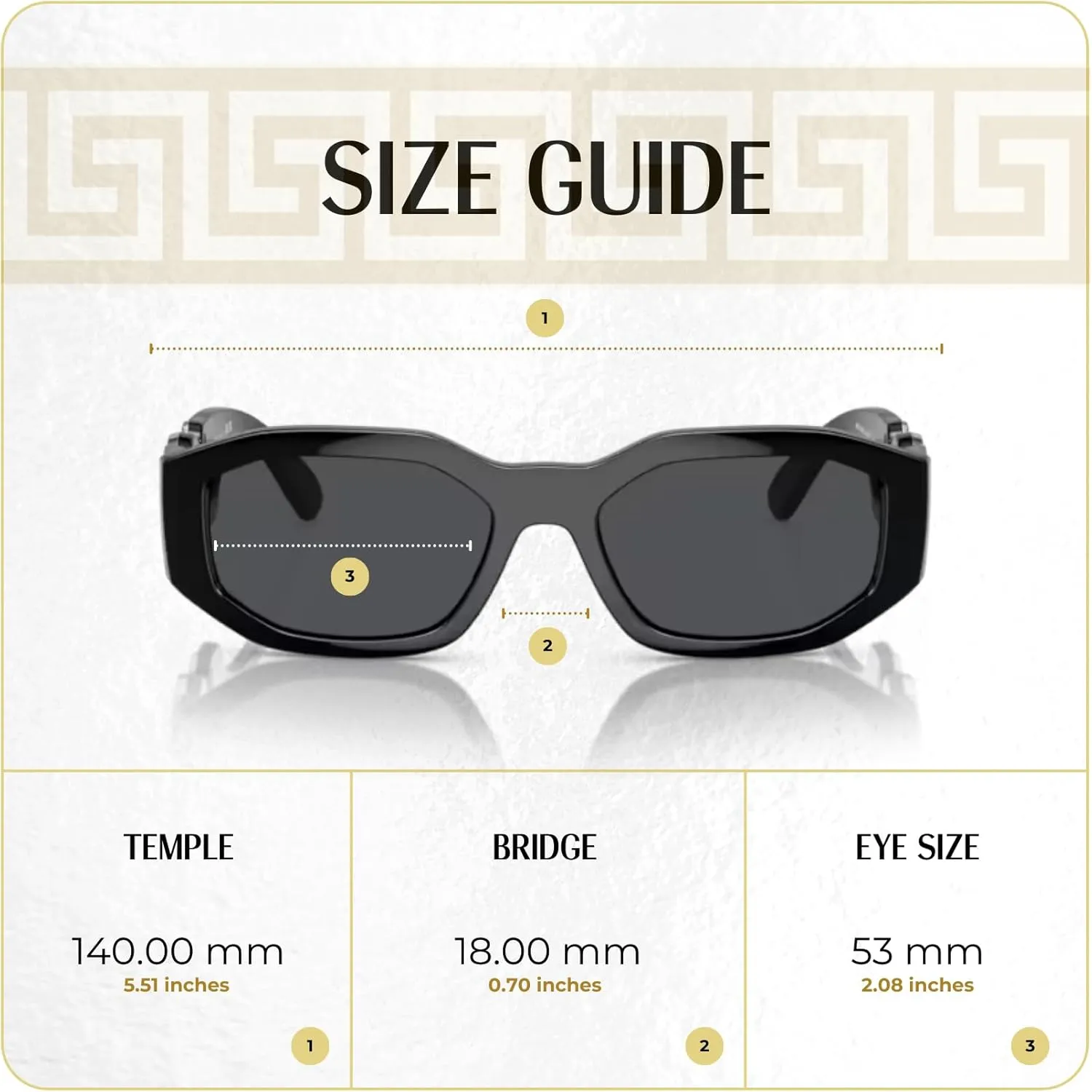 Versace VE4361 Rectangular Sunglasses For Men For Women   BUNDLE with Designer iWear Eyewear Kit