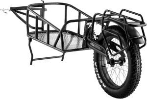 VEVOR Bike Cargo Trailer, 70/275 lbs Load Capacity, Foldable Compact Storage & Quick Release with Universal Hitch, 20" Wheels, Fits Most Bike Wheels, Carbon Steel Frame, Heavy-Duty Bicycle Wagon Cart