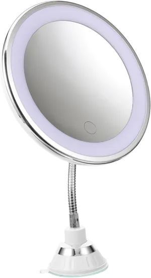 VICASKY 1Pc LED Makeup Mirror with Magnification Touch Control USB Rechargeable Lighted Vanity Mirror with Three Color Modes Durable Folding Design for Daily Makeup