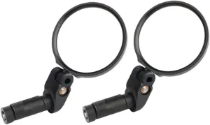 VICASKY 2pcs Bike Handlebar End Mirrors Round Rearview Mirrors for Bicycle Easy Install Universal Fit for Mtb Road Bike Folding