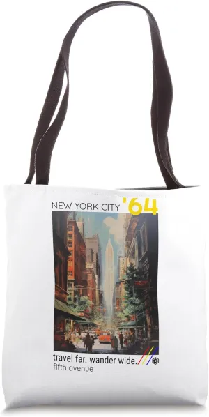 Vintage New York Culture Tourist Adventure Traveling NYC Tote Bag