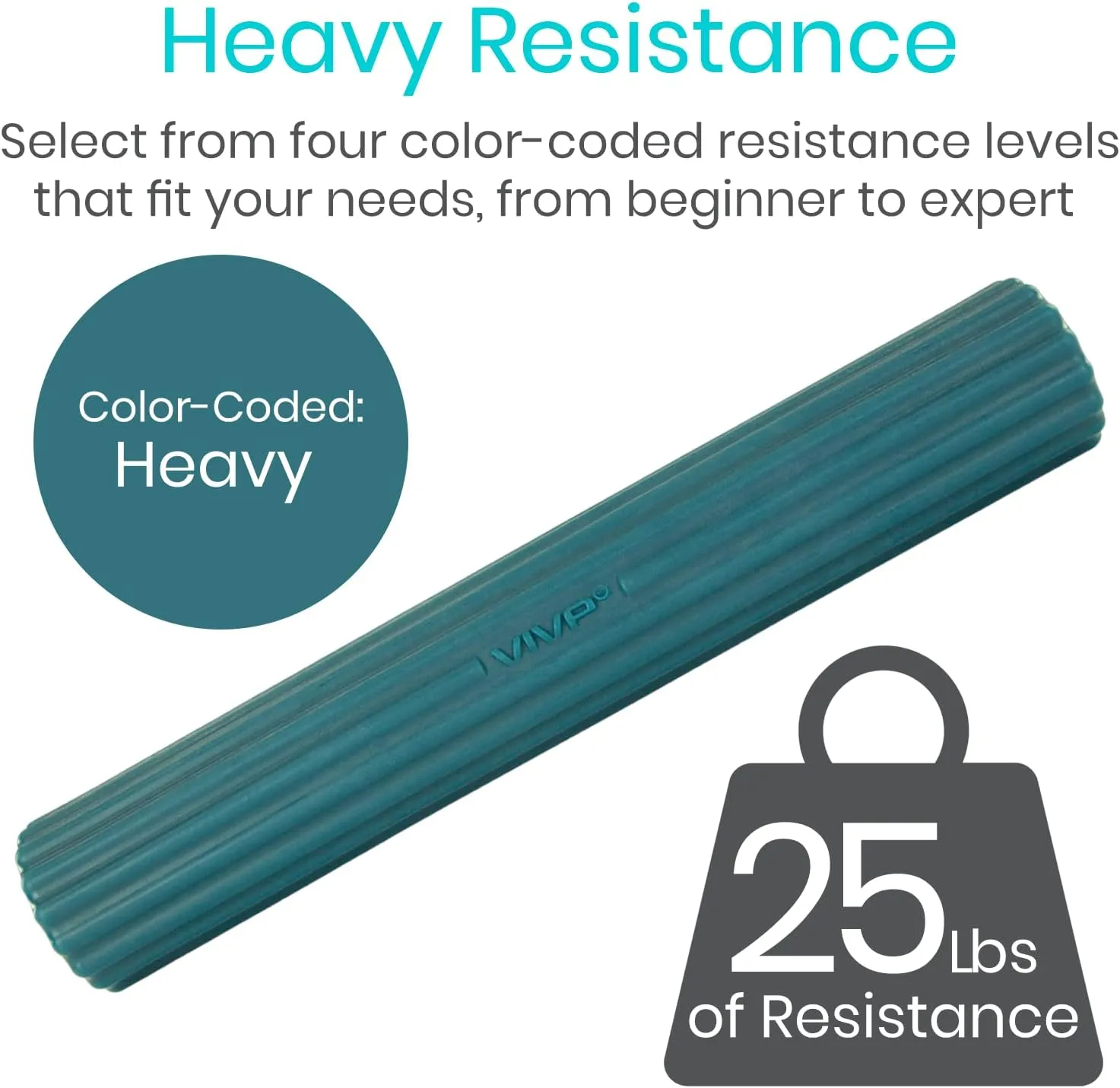 Vive Flex Therapy Bar for Tennis Elbow Relief - Physical Therapy Aid to Improve Tendonitis & Grip Strength - Resistance for Golfers, Hand, Epicondylitis, Equipment - Strengthens Wrists & Forearm