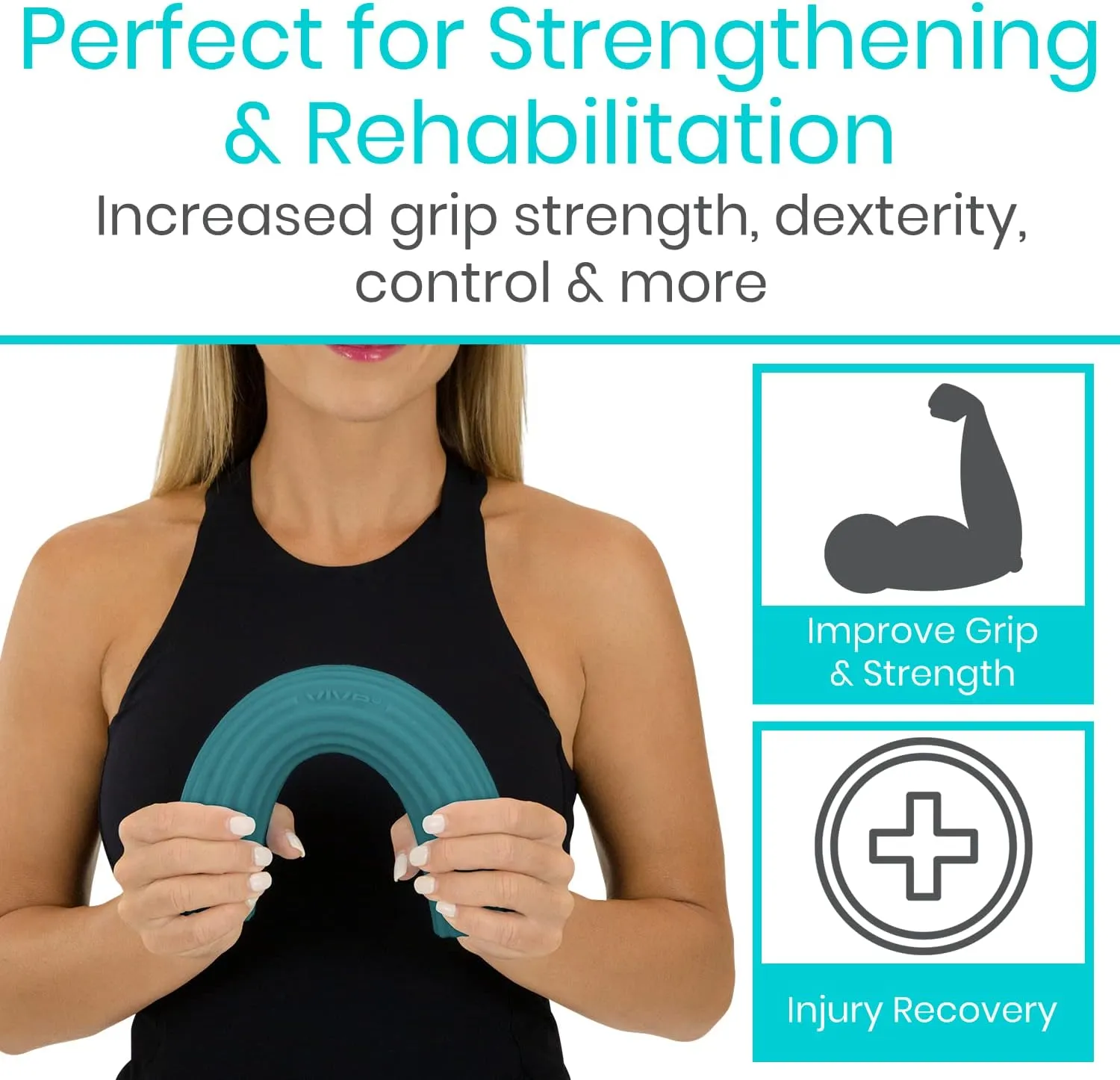 Vive Flex Therapy Bar for Tennis Elbow Relief - Physical Therapy Aid to Improve Tendonitis & Grip Strength - Resistance for Golfers, Hand, Epicondylitis, Equipment - Strengthens Wrists & Forearm