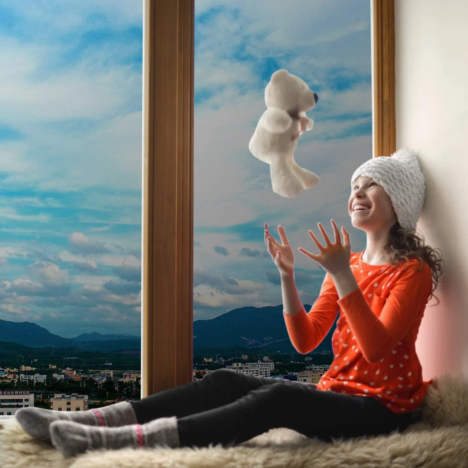 Volcanics One Way Window Privacy Film, Sun Blocking Window Tinting Film for Home Heat Control Mirror Tint Film Static Cling 23.6 x 78.7 Inches, Silver