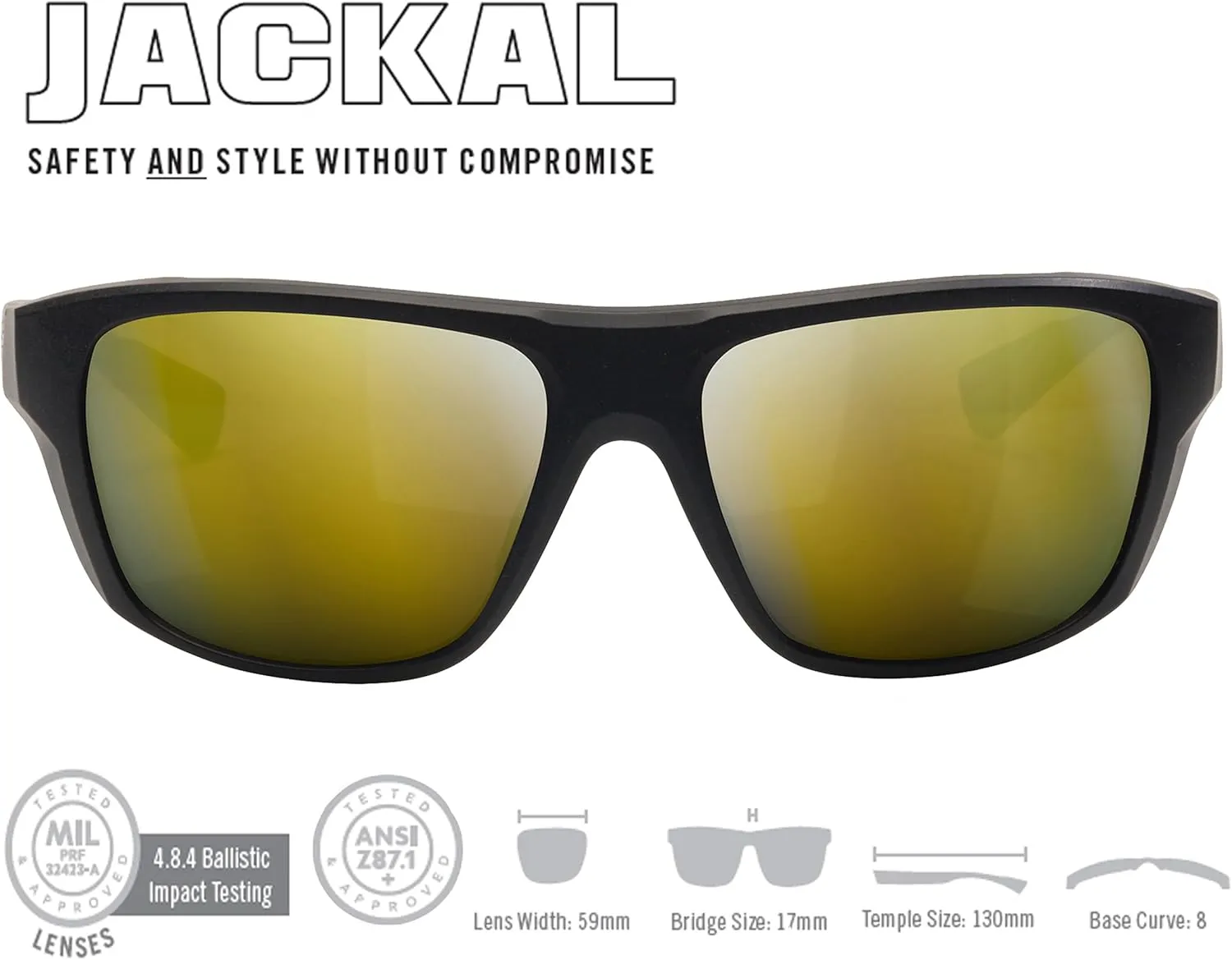 Vortex Optics Jackal Sunglasses | UV Protection, Polarized, Ballistic Rated | Unlimited, Unconditional Warranty