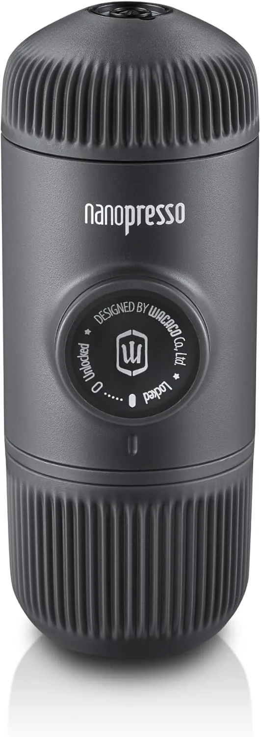 WACACO Nanopresso Portable Espresso Maker, Upgrade Version of Minipresso, 18 Bar Pressure, Small Travel Coffee Maker, Manually Operated. Perfect for Kitchen and Office