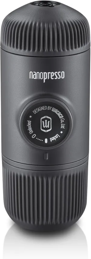 WACACO Nanopresso Portable Espresso Maker, Upgrade Version of Minipresso, 18 Bar Pressure, Small Travel Coffee Maker, Manually Operated. Perfect for Kitchen and Office