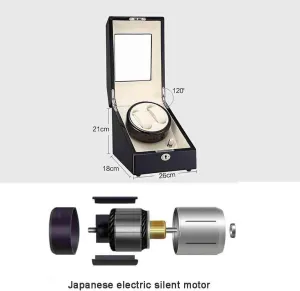 Watch Winder Box Automatic Watch Winder Double Watches Wood 5 Rotation Modes Watches Storage Display Case Box OrganizerH
