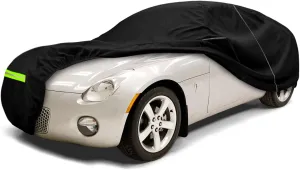 Waterproof Car Cover Replace for 2006-2010 Pontiac Solstice/GXP 2-Door Coupe & Roadster, 210T All Weather Classic Car Covers with Zipper Door & Lock for Snow Rain Dust Protection