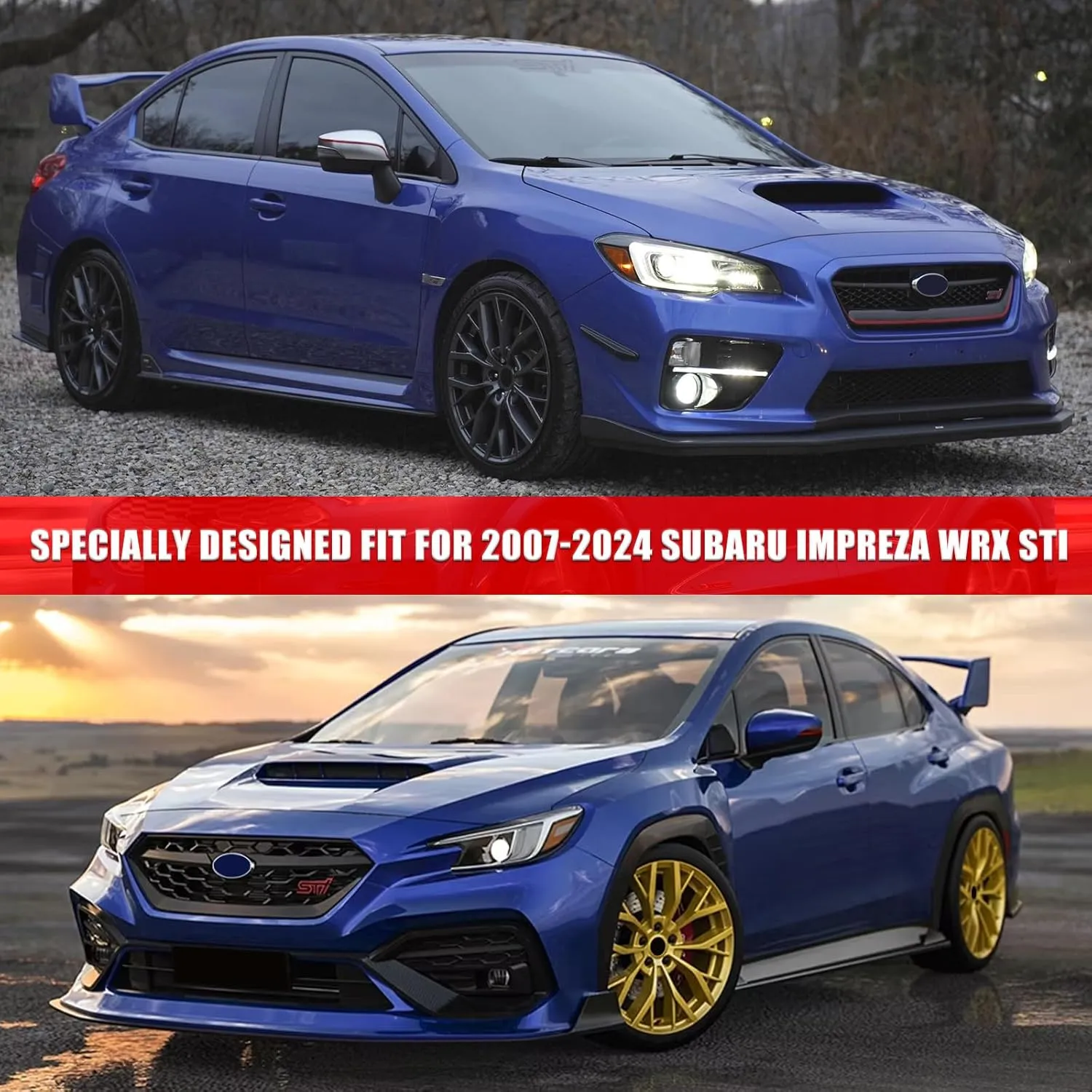 Waterproof Car Covers Replace for 2007-2024 Subaru Impreza WRX Sti, 6 Layers All Weather Custom-fit Car Cover with Zipper Door & 18 Ponit Windproof Bands for Snow Rain Dust Hail Protection