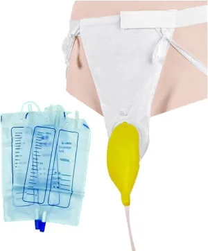Wearable Urinal for Men and Women Urinator with Collection Urine Bag Reusable Portable Urinator for Incontinence Bladder Aid (Women)