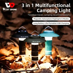 WEST BIKING Portable Camping Light 3 In