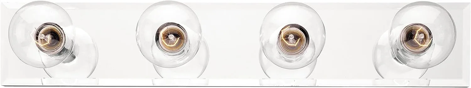 Westinghouse 6644900 Bath Bar Vanity, 4-Light, Beveled Mirror