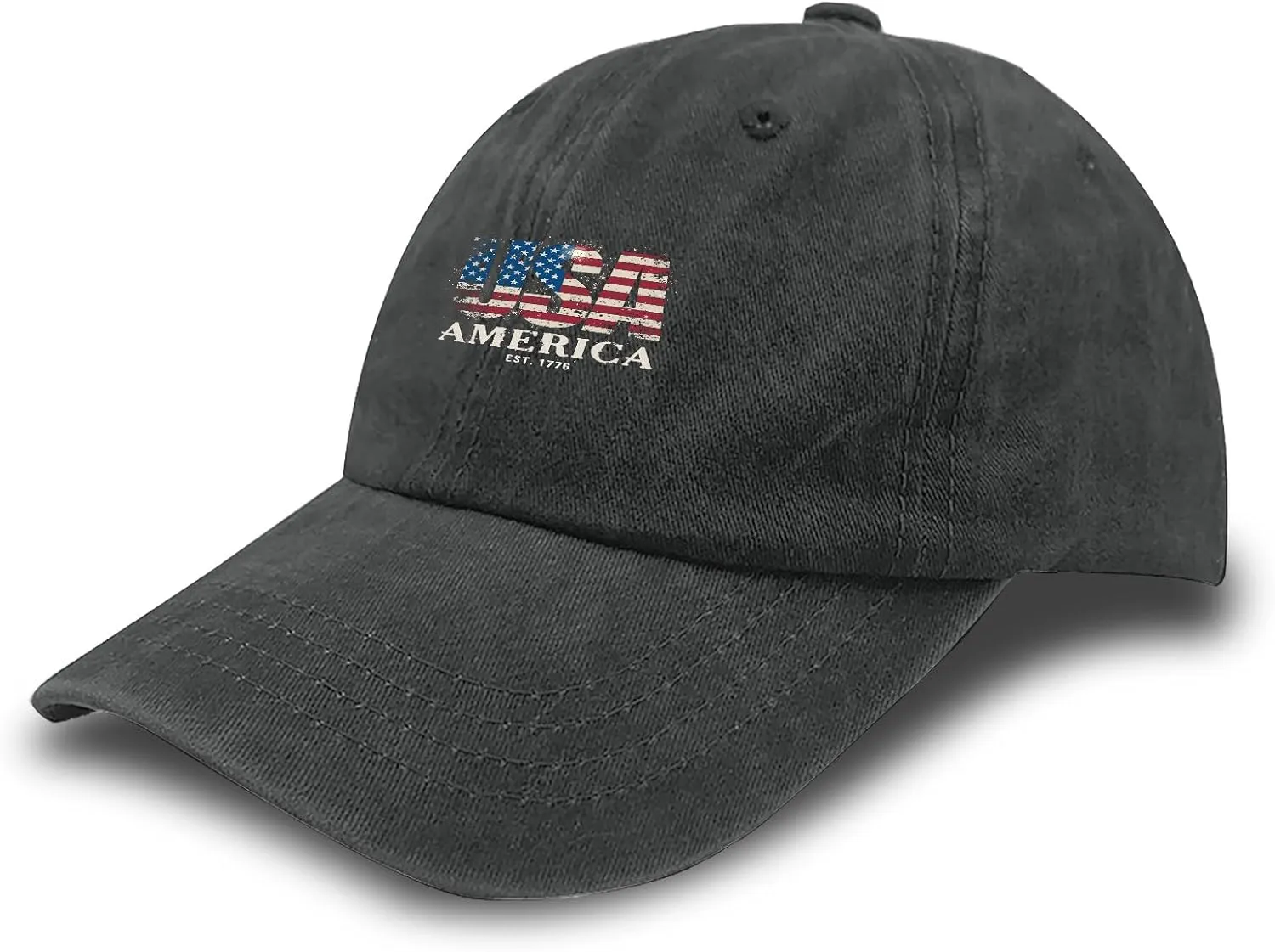 What The Duck Pun Funny Sarcastic Animal Humor Hat for Her Washed Distressed Baseball Caps