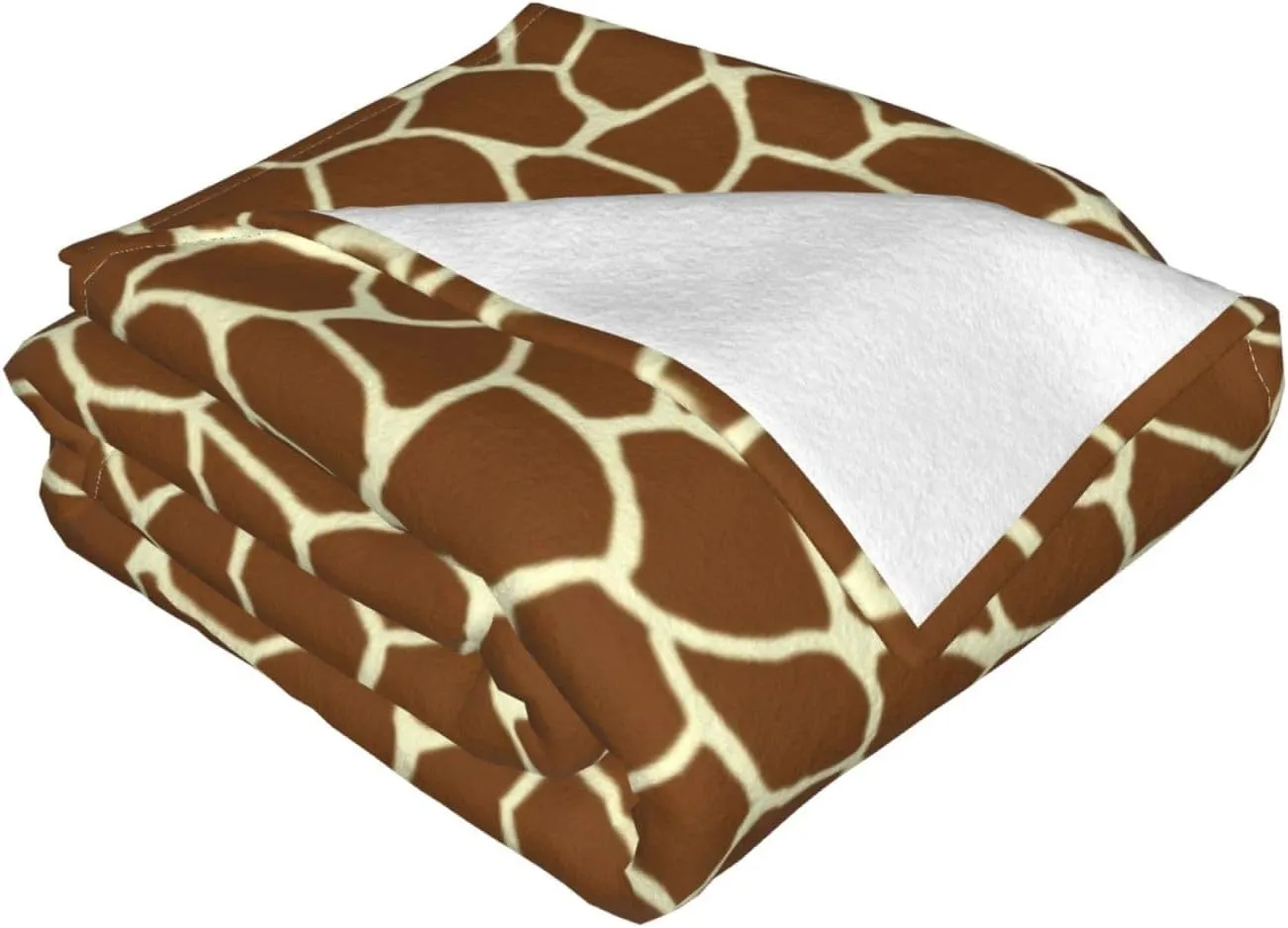 Wild Giraffe Pattern Animal Print 60"X50" Flannel Blanket - 100% Soft Polyester, Lightweight and Warm, Suitable for Families, Camping, Travel