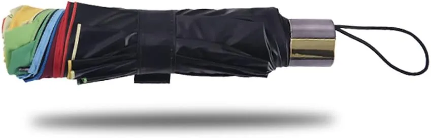 Windproof 10 Ribs Compact Travel Umbrella Folding UV Canopy
