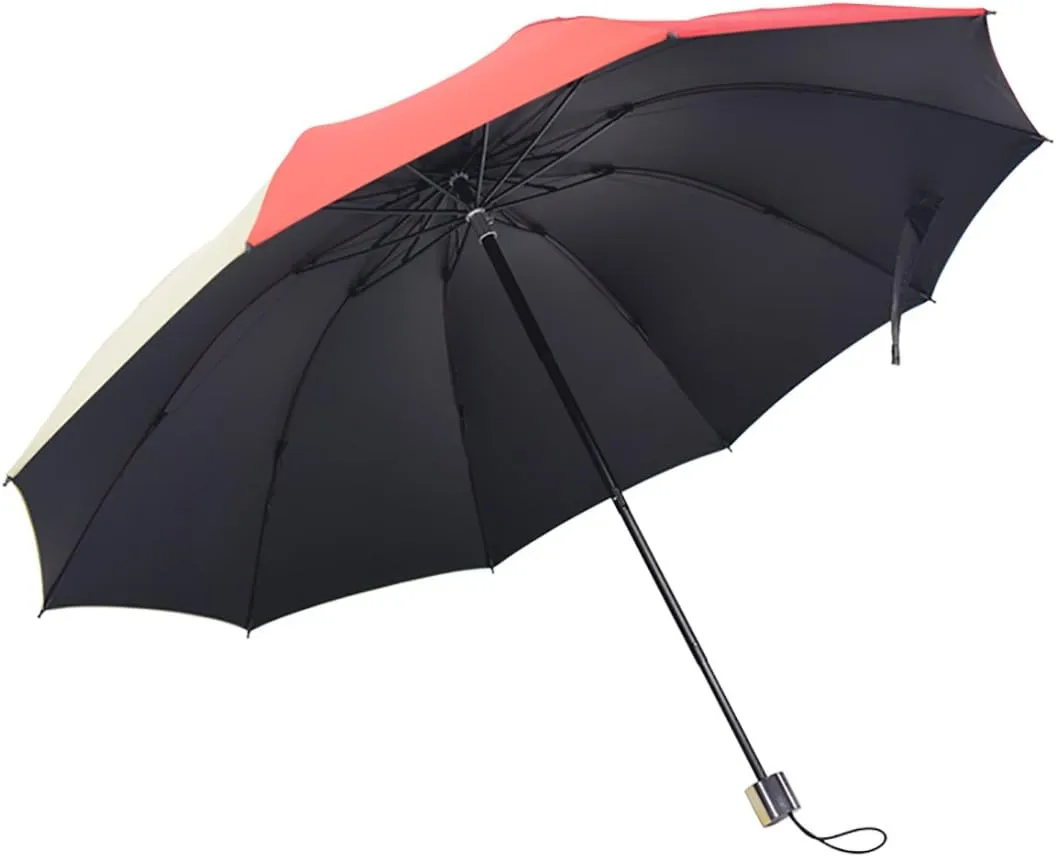 Windproof 10 Ribs Compact Travel Umbrella Folding UV Canopy