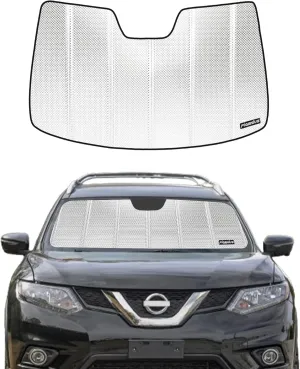 Windshield Sun Shade for 2014-2020 Nissan Rogue Without Rearview Mirror Mounted Camera. Front Window Sunshade with Storage Bag