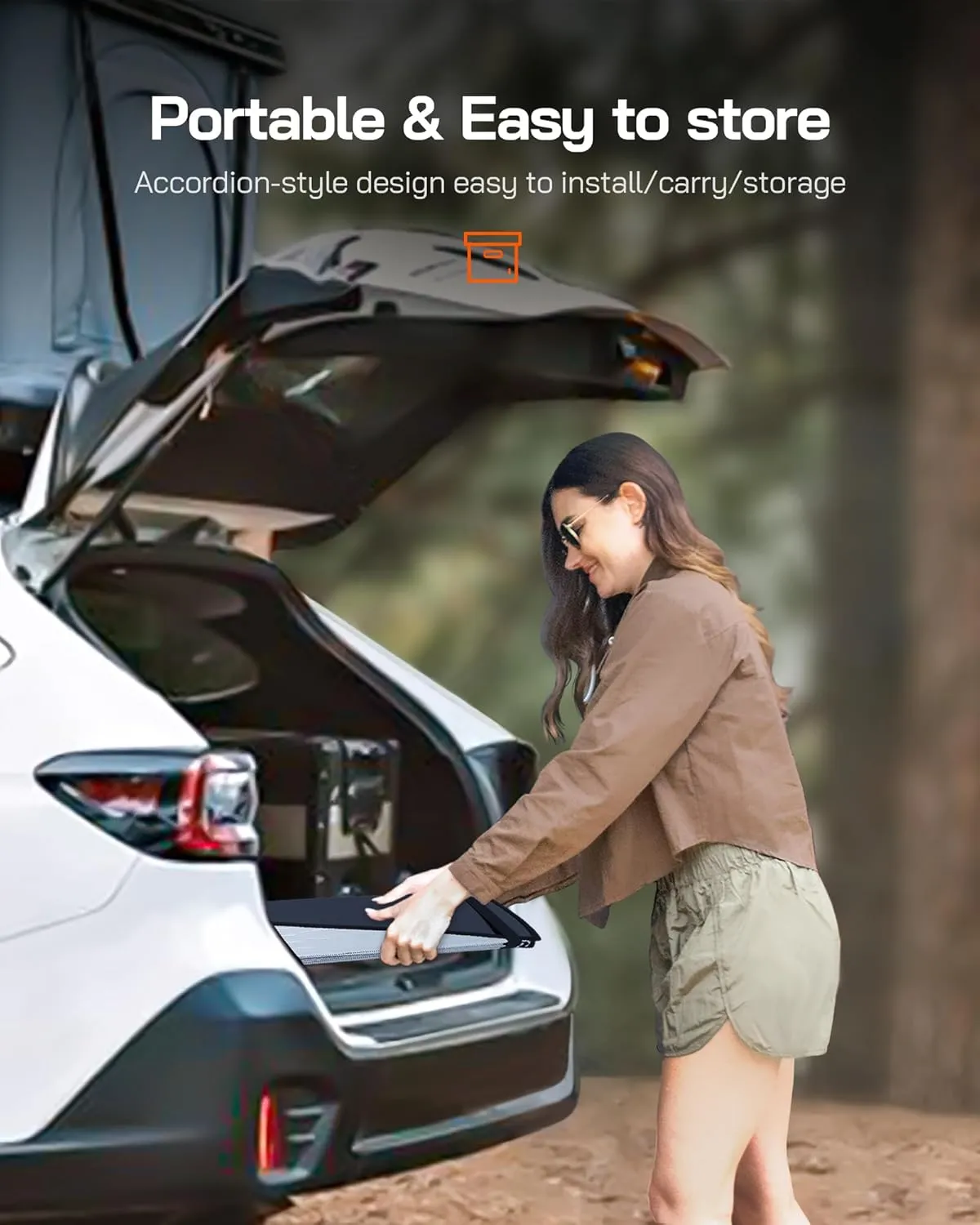 Windshield Sun Shade for 2014-2020 Nissan Rogue Without Rearview Mirror Mounted Camera. Front Window Sunshade with Storage Bag
