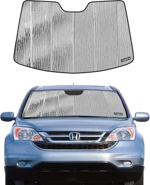 Windshield Sun Shade for Honda CR-V 2007-2011,Front Window Sunshade Shield,2-in-1 Reflective Sun Shade,Silver for Summer, Black for Winter