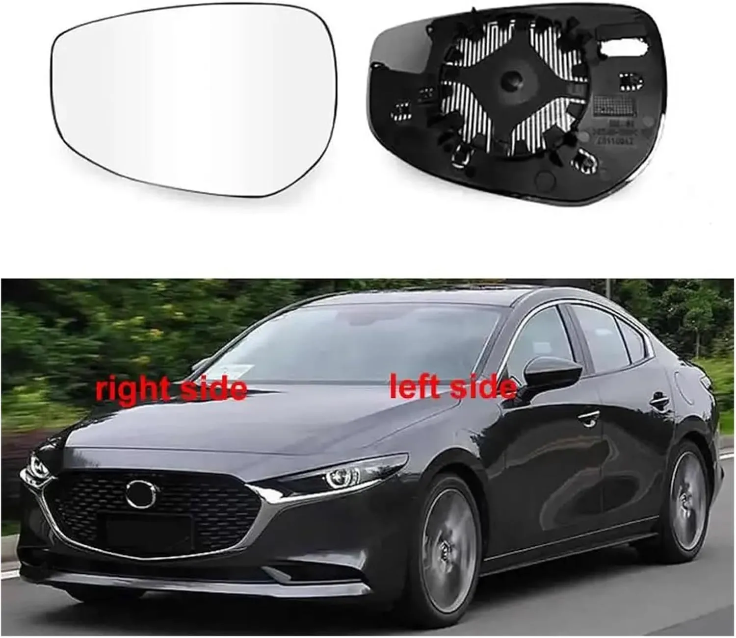 Wing Mirror Glass For Mazda 3 For Axela 2020-2023 Car Door Wing Rear View Mirrors Reflective Lens Rearview Mirror Lenses Glass