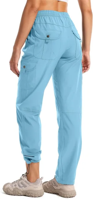 Womens Hiking Pants Quick Dry Lightweight UPF 50 Travel Golf Pants Work Camping Outdoor Cargo Pants Pockets